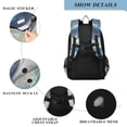 thumbnail image 4 of FORMRS Unisex School Backpack 17" Student Travel Bag with Laptop Compartment, Night Floating Whale, 4 of 7