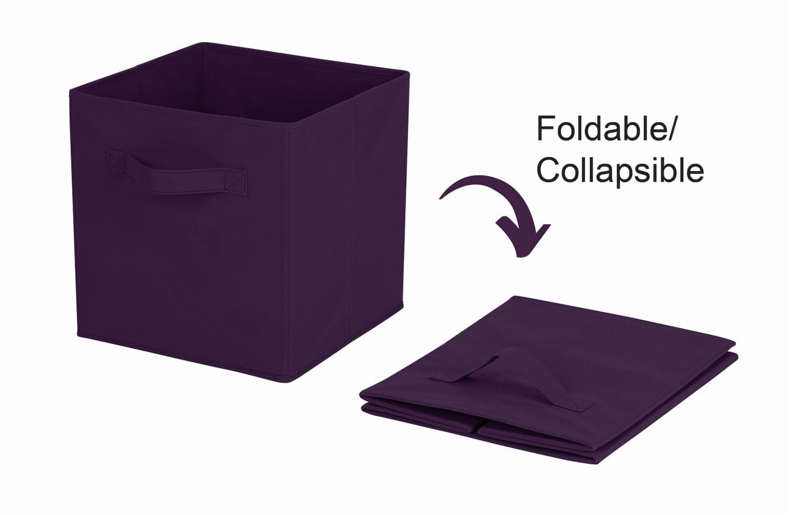Mainstays Storage Cube Basket Box, Foldable, Home Organization, Main Materials Are Non Worn Fabric and Paper Card, Perfect for Nursery, Playroom Etc.