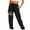 Black, variant on QUINDOS Womens Pants Trendy Taper Long High Waisted Casual Sweatpants Drawstring Love Relaxed Fit Pants