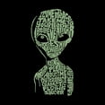 thumbnail image 2 of LA Pop Art Men's Premium Blend Word Art T-shirt - Alien, 2 of 2