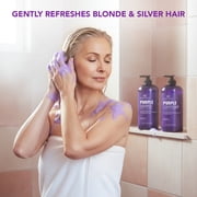 BOTANIC HEARTH Purple Shampoo and Conditioner Set - for All Shades of Blonde, Silver and Gray Hair - Enhances Highlights - Sulfate Free, Paraben Free, 16 fl oz each