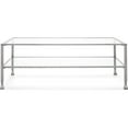 thumbnail image 6 of Pemberly Row Modern / Contemporary Maddox Glass and Metal Coffee Table Silver, 6 of 7