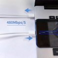 thumbnail image 2 of Cable de sincronización de datos tipo C PD de 60 W. Cable de carga tipo C a tipo C para teléfono móvil y portátil., 2 of 5