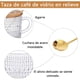 thumbnail image 2 of 6 Piezas Tazas de Café de Vidrio Vintage,Tazas para cafe de vidrio,con tapas y cucharas,Tazas de Vidrio Transparente con Relieve de 14oz,tazas para cafe Ideales para Capuchino,Té,Café con Leche., 2 of 4
