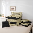 thumbnail image 4 of Football Bed in a Bag Full 7 Piece,Sports Bedding Sets,American Football Fans Bed Set Rugby Player Beige Black Comforter Set with Sheets Football Lovers Sheets (Chicago), 4 of 5