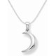 thumbnail image 1 of Necklace, chain with moon pendant, sterling silver, dimensions: 15 x 4 mm, gift box, 1 of 4