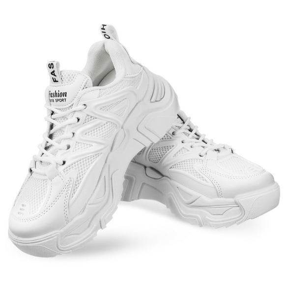 BRIGHTFUFU 1 par de zapatillas gruesas para mujer, zapatillas gruesas para mujer, zapatillas de deporte de moda, zapatos deportivos para mujer, talla 38
