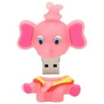 thumbnail image 3 of Memoria USB con dibujos animados, compatible con memoria opcional, bonito elefante, para almacenamiento, transmisión y uso compartido de datos, 16 GB, 3 of 12