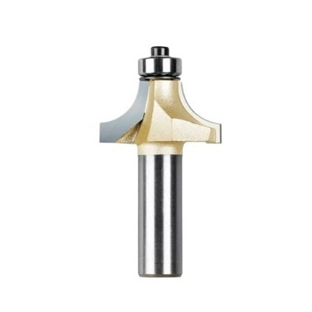 Round Corner Milling Cutters With Bearing Over Bit For Wood Woodworking Tool Round Edge Trimmer 6.35/12.7mm ,Great Multi-Purpose Application
