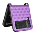 thumbnail image 6 of Dteck Wallet Cases for Samsung Galaxy Z Flip 4 5G, 3D Texture Durable PU Leather Shockproof Case with Credit Card Holder Slot Anti- Slip Wireless Charging Cover for Samsung Galaxy Z Flip4 2022, Purple, 6 of 10
