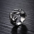 thumbnail image 3 of sweethay Antique Rings Cool Plating Exaggerated Trend Gifts Adjustable Men Size Personality Ring Style Jewelry for Summer Holiday Type3 NO3, 3 of 6