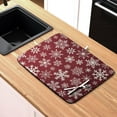 thumbnail image 6 of Christmas Snowflakes Dish Drying Mat for Kitchen Counter 16x18 Inch Red White Winter Xmas Pattern Dish Drying Pad for Dishes Microfiber Absorbent Dish Drainer Rack Mats for Countertop, 6 of 7