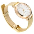 thumbnail image 3 of Reloj de moda para mujer, marca de lujo, cinturón de malla, relojes de pulsera de cuarzo creativos, reloj de pulsera para mujer, Montre Femme (dorado), 3 of 5