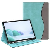 Fintie Case for Samsung Galaxy Tab S10 Plus 2024/ Tab S9 Plus 2023 12.4 Inch with S Pen Holder, Multi-Angle Viewing Smart Stand Back Cover with Pocket, Auto Wake/Sleep, Turquoise