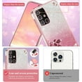 thumbnail image 3 of for Samsung A71 5g Case Clear Glitter Sparkle, Luxury Shiny Samsung Galaxy A71 5g Phone Case Flower Silicone TPU Protective Case Anti-Scratch Cover Purple Aesthetic (Pink), 3 of 14
