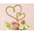thumbnail image 2 of Gold Double Heart Cake Topper, 2 of 7