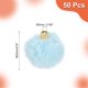 thumbnail image 2 of Uxcell 50Pcs Pom Pom Charm, 20mm Faux Fur Fluffy Fuzzy Keychain Pendants Balls, Soft Puff PomPom Charm Ball para manualidades DIY, aretes, llaveros, fabricación de joyas, azul claro, 2 of 6