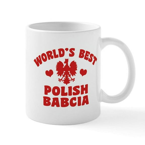 CafePress - World's Best Polish Babcia Mug - 11 oz Ceramic Mug - Novelty Coffee Tea Cup