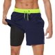 thumbnail image 1 of Bañador para hombre con forro de compresión 2 en 1 Bañador para hombre de secado rápido con bóxer Breve forrado para surf Pantalones cortos de playa elásticos con bolsillos con cremallera Qx, 1 of 4