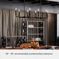 thumbnail image 6 of Hunter Bearden Natural Iron 8 Light Chandelier Ceiling Light Fixture, 6 of 9