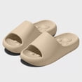 thumbnail image 2 of Rokment Shower Shoes for Women and Men Pillow Cloud Massage Slippers Soft Cushioned Anti Slip Water Pool Slide Sandals Comfortable Quick Drying Bathroom Sandals Khaki Size 8, 2 of 5