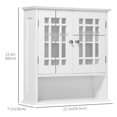 thumbnail image 3 of kleankin Armoire de Salle de Bain Murale Moderne, Organisateur de Rangement, Blanc, 3 of 10
