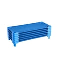 thumbnail image 1 of VEVOR Stackable Kiddie Cot 52" x 23" Daycare Nap Cots for Kids Blue (Pack of 6), 1 of 9