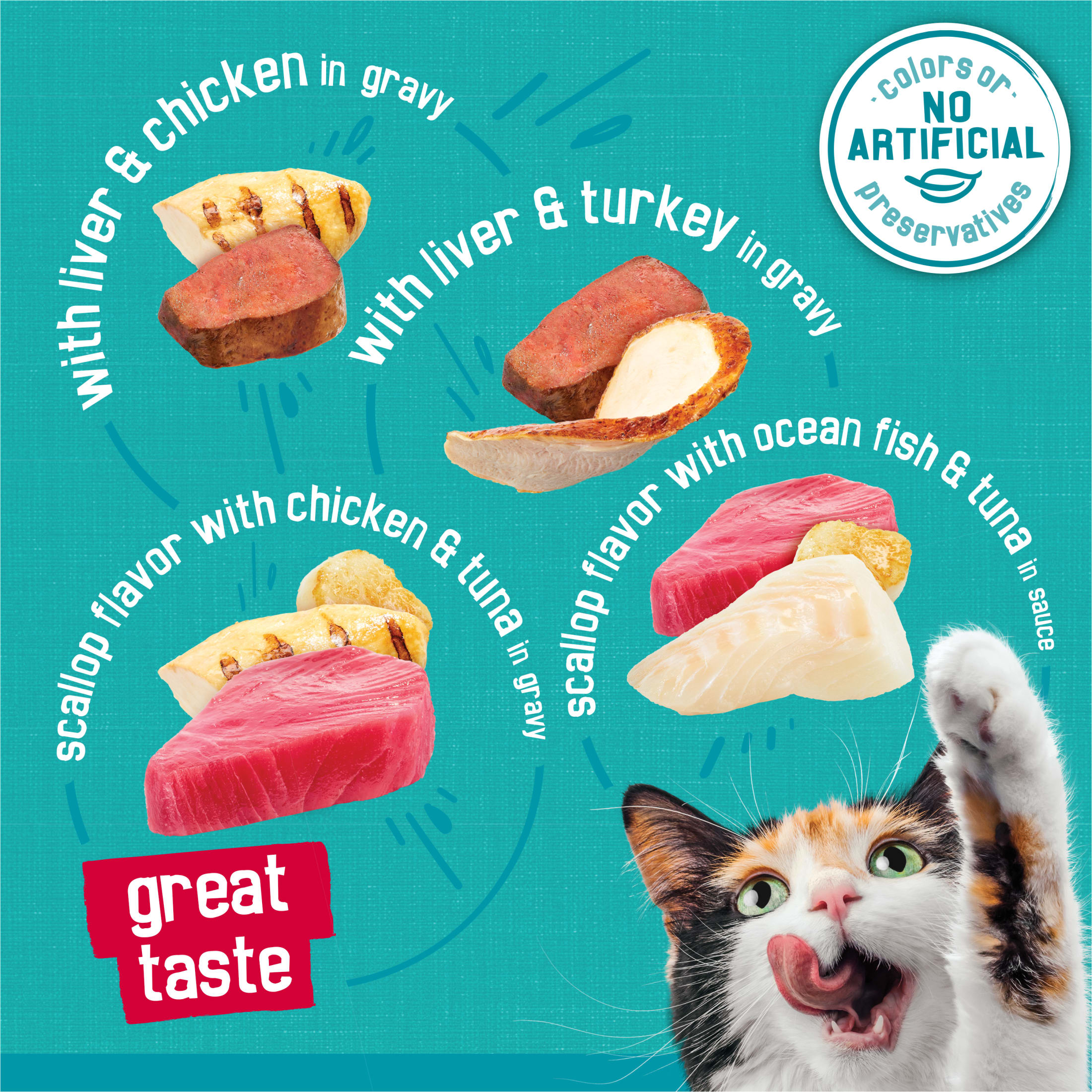 Purina Friskies Tasty Treasures Wet Cat Food Variety Pack, 24 Cans photo 3