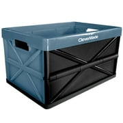 CleverMade 46L Collapsible Storage Bins - Durable Folding Utility Crates, Solid Wall Stackable Containers for Home and Garage Organization, 3-Pack