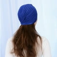 thumbnail image 4 of ZOUYUE 5 Pieces Stretch Polyester Turbans Head Bennie Cover India's Hat Twisted Headwrap, 4 of 10