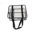thumbnail image 5 of Clear Bag PVC Multifunctional Large Transparent Clear Shoulder Handbag with Adjustable Strap for Swimming Working Commuting Gym Travel Black, 5 of 8