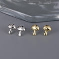 thumbnail image 4 of Tiny Mushroom Stud Earrings for Women 925 Sterling Silver Cute Cartoon Sleeper Earring Cartilage Lobe Piercing Studs Minimalist Lovely Easter Jewelry Friendship Gifts Hypoallergenic, 4 of 4