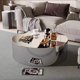 thumbnail image 4 of Mesa de centro Industrial de Metal, Mesa auxiliar de diseño minimalista única y estética, Mesa Auxiliar de lujo moderna, muebles posmodernos, 4 of 4