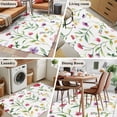 thumbnail image 6 of Rectangle Area Rug 4x6ft, Watercolor Flowers on White Non-Shedding Washable Area Rug, Pastoral Yellow Red Floral Non Slip Low-Profile Rugs for Living Room, Bedroom Dining Room, 6 of 9