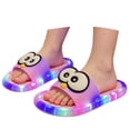thumbnail image 2 of Kids Slippers Light up Sandals Boys Girls LED Shoes Cartoon Slides on Lightweight Beach Pool Quick Dry(Pink,7-8 Years), 2 of 5