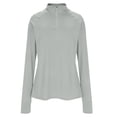 thumbnail image 5 of HongQid Quarter Zip Pullover Women Shirt Long Sleeve Athletic Running Tops Thumb Hole Sun Protection Quick-drying Hiking Workout Tops, 5 of 6