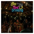 thumbnail image 2 of Letrero De Neón Stop Thinking Start Drinking Con Luz LED Regulable USB Para Bares, Tiendas, Fiestas Y Restaurantes Decoración De Pared 38cmx30.5cm, 2 of 7