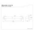 thumbnail image 2 of Kingston Brass DR414161 Manhattan 16-Inch Decorative 1-1/4-Inch OD Grab Bar, Polished Chrome, 2 of 2