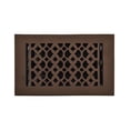 thumbnail image 1 of Floor Vent Cover / Register VR100, 5”x9” with Damper – Outer 7”x11”, Beveled Edge, 5mm Thick Handcrafted Cast Aluminum, Powder Coated, Tudor Mushroom Design for Floors, Walls & Ceilings, 1 of 8