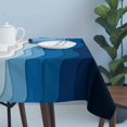thumbnail image 4 of Blue Geometric Beach Table Cloth Waterproof Tablecloths, Ombre Waves Moire Abstract Art Tablecloth Dining Table Cover for Kitchen Party Tabletop Outdoor, Rectangle Tablecloth 54x108 Inch, 4 of 9