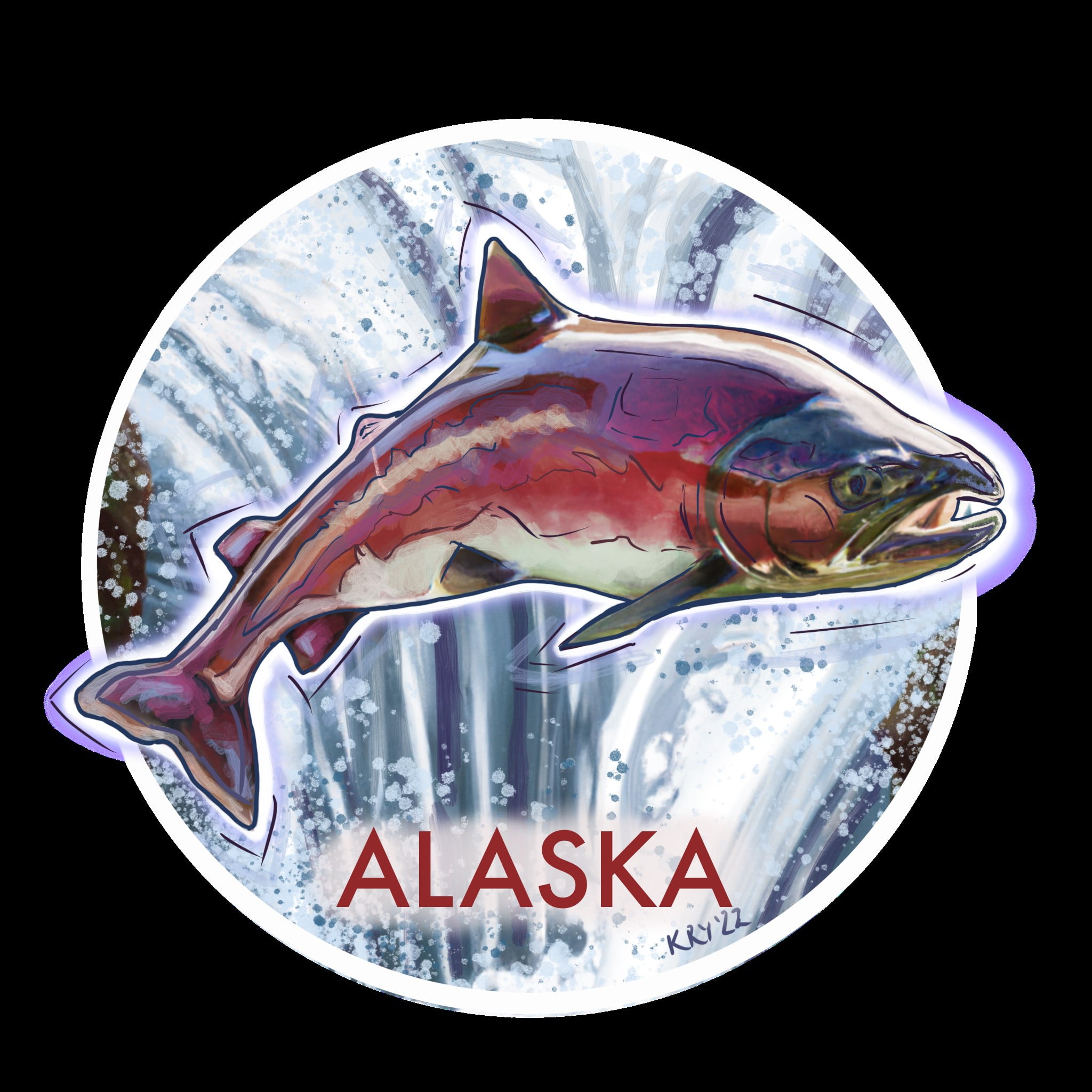 Salmon 3D Wood Ornament in 1/8" Layers
