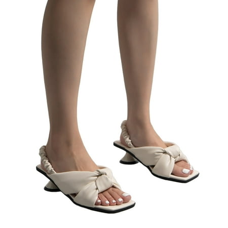 

eczipvz Women Shoes Womens Wedge Sandals Slip on Leather Platform Slipper Comfortable Beach Wedge Shoes Dressy Summer