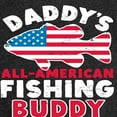 thumbnail image 3 of Instant Message - Celebrate Family - Daddy's All American Fishing Buddy - Toddler & Youth Girls Short Sleeve Graphic T-Shirt, 3 of 6
