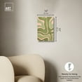 thumbnail image 5 of Magdalena Green Modern Abstract Geometric Canvas Wall Art by Art Remedy, Gallery Wrapped, 10"x15", 5 of 7