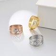 thumbnail image 4 of GFDYREE Triskele Trinity Celtic Knot Rings Stainless Steel Band for Women, 4 of 7