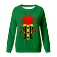 thumbnail image 4 of Sweatshirts For Girls Unisex Girls Christmas Sweatshirts Cartoon Print Long Sleeve Crew Neck Soft Comfortable Kids Casual Daily Wear Top Boys Hoodies Dark Green 3 Years-4 Years, 4 of 4