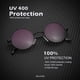 thumbnail image 3 of Gafas de sol KALIYADI redondas polarizadas retro de metal UV45 para hombre y mujer, 3 of 6