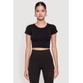 thumbnail image 2 of Womens Seamless Crew Neck Cropped Top, 2 of 5
