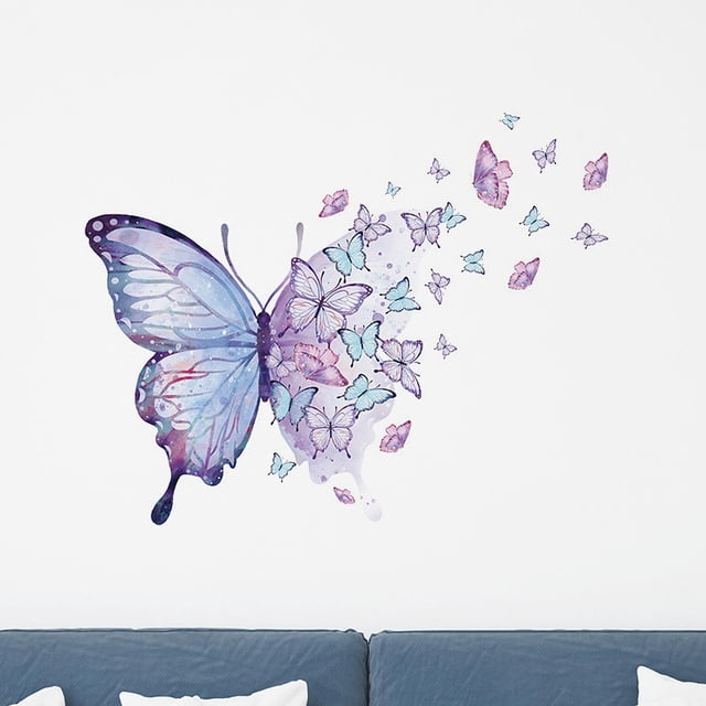 Etiqueta de la pared de mariposa Soledad adorno de animales calcomanía decorativa para casas de alquiler