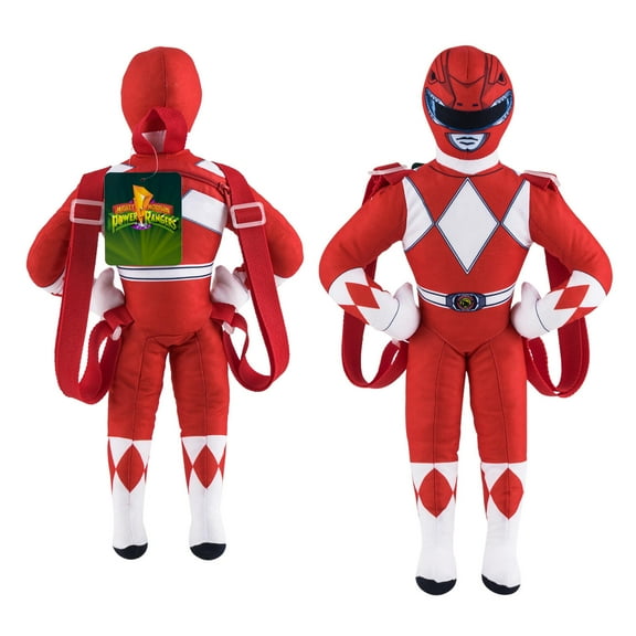 Plush Backpack - Power Rangers - Red Rangers Soft Doll Toy 16"